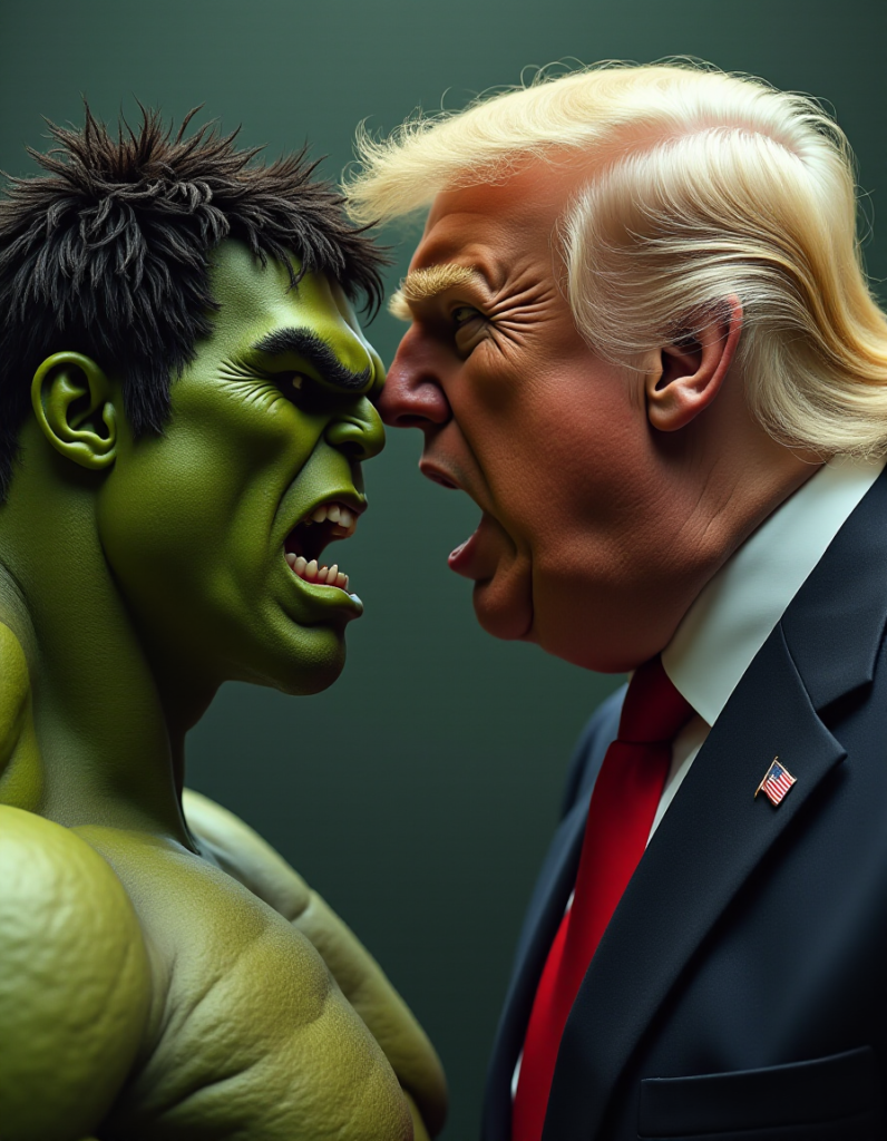 Trump argue with the Hulk